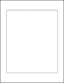 Sheet of 6.875" x 8.375" 100% Recycled White labels