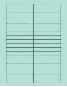 Sheet of 3.5" x 0.5" Pastel Green labels