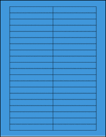 Sheet of 3.5" x 0.5" True Blue labels