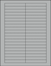 Sheet of 3.5" x 0.5" True Gray labels