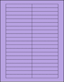 Sheet of 3.5" x 0.5" True Purple labels