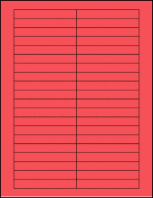 Sheet of 3.5" x 0.5" True Red labels