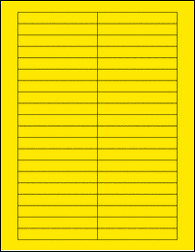 Sheet of 3.5" x 0.5" True Yellow labels