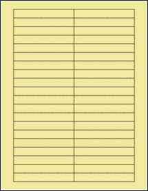 Sheet of 3.5" x 0.5" Pastel Yellow labels