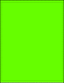 Sheet of 8.125" x 10.375" Fluorescent Green labels
