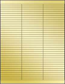 Sheet of 2.8" x 0.25" Gold Foil Inkjet labels