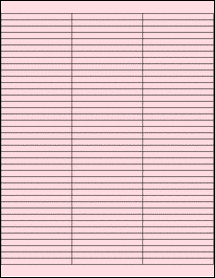 Sheet of 2.8" x 0.25" Pastel Pink labels