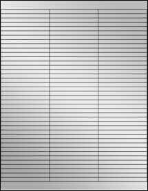 Sheet of 2.8" x 0.25" Silver Foil Laser labels