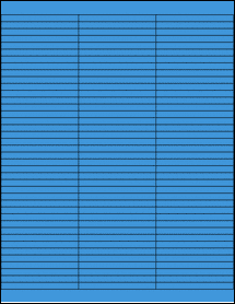 Sheet of 2.8" x 0.25" True Blue labels