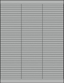 Sheet of 2.8" x 0.25" True Gray labels