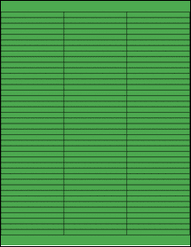 Sheet of 2.8" x 0.25" True Green labels