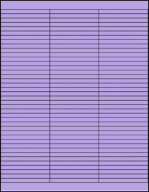 Sheet of 2.8" x 0.25" True Purple labels