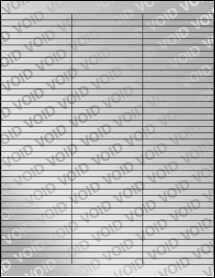Sheet of 2.8" x 0.25" Void Silver Polyester labels