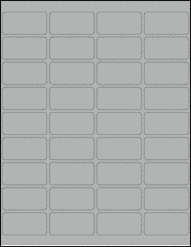 Sheet of 2" x 1" True Gray labels