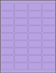 Sheet of 2" x 1" True Purple labels