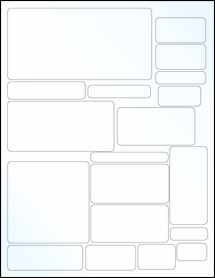 Sheet of Various Custom Clear Gloss Laser labels