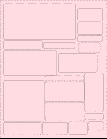 Sheet of Various Custom Pastel Pink labels