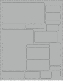Sheet of Various Custom True Gray labels