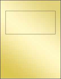 Sheet of 7" x 3.25" Gold Foil Inkjet labels