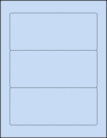 Sheet of 7" x 3" Pastel Blue labels