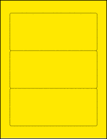 Sheet of 7" x 3" True Yellow labels