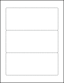 Sheet of 7" x 3" Removable White Matte labels