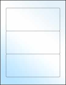 Sheet of 7" x 3" White Gloss Laser labels
