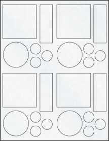 Sheet of 2.6528" x 2.6667" Clear Matte Inkjet labels