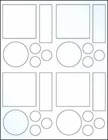 Sheet of 2.6528" x 2.6667" Clear Gloss Inkjet labels