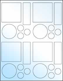 Sheet of 2.6528" x 2.6667" White Gloss Inkjet labels