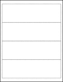 Sheet of 8" x 2.5"  labels