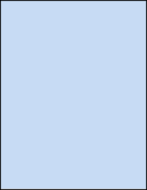 Sheet of 8.5" x 11" Pastel Blue labels