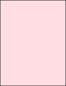 Sheet of 8.5" x 11" Pastel Pink labels