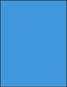 Sheet of 8.5" x 11" True Blue labels