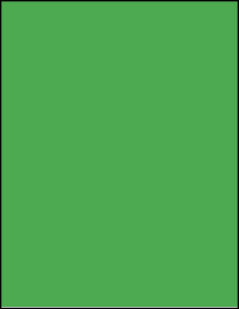 Sheet of 8.5" x 11" True Green labels