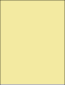 Sheet of 8.5" x 11" Pastel Yellow labels