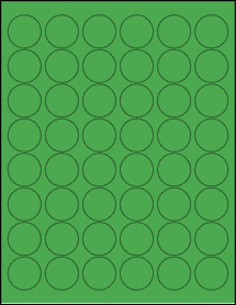 Sheet of 1.2" Circle True Green labels