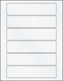 Sheet of 6.75" x 1.625" Clear Matte Laser labels