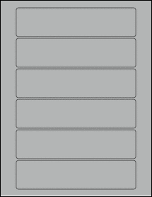 Sheet of 6.75" x 1.625" True Gray labels