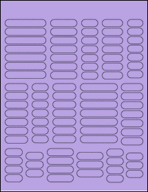 Sheet of 2.377" x 0.425" True Purple labels