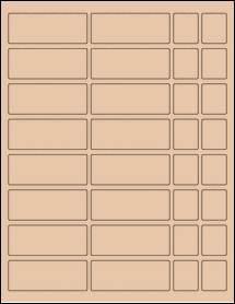 Sheet of 2.875" x 1.1" Light Tan labels