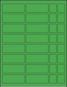 Sheet of 2.875" x 1.1" True Green labels