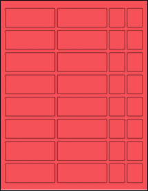Sheet of 2.875" x 1.1" True Red labels