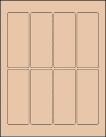 Sheet of 1.75" x 4.46" Light Tan labels