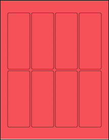 Sheet of 1.75" x 4.46" True Red labels