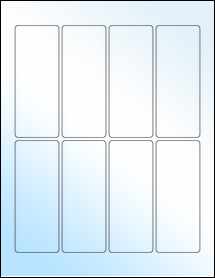 Sheet of 1.75" x 4.46" White Gloss Inkjet labels
