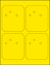 Sheet of 3.8197" x 4.4307" True Yellow labels