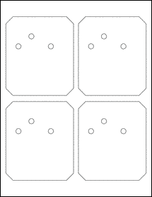 Sheet of 3.8197" x 4.4307" Standard White Matte labels