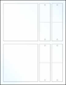 Sheet of 4.5" x 4.9" Clear Gloss Inkjet labels
