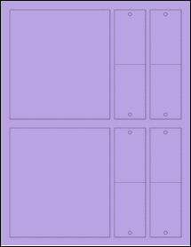 Sheet of 4.5" x 4.9" True Purple labels